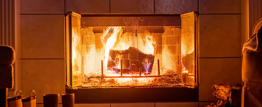 Mendota Hearth Landscape Fireplace Installation in East Patchogue, New York