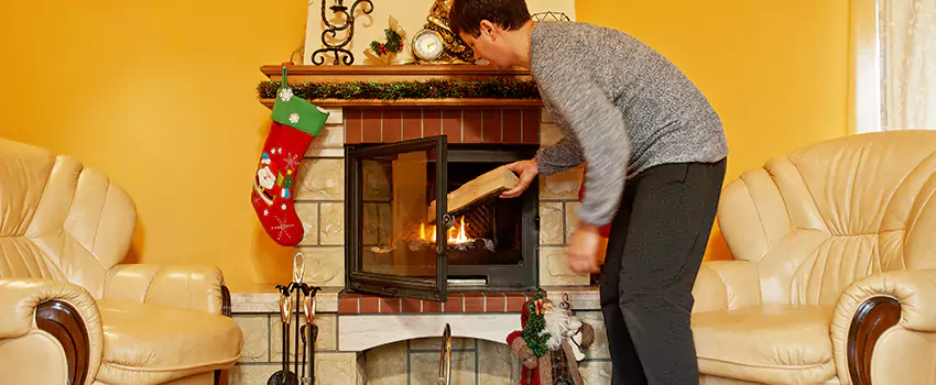 Rusted Metal Fireplace Restoration in East Patchogue, New York